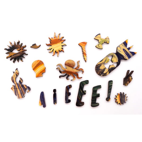 The Scream by Edvard Munch (50 Piece Mini Wooden Jigsaw Puzzle) UK