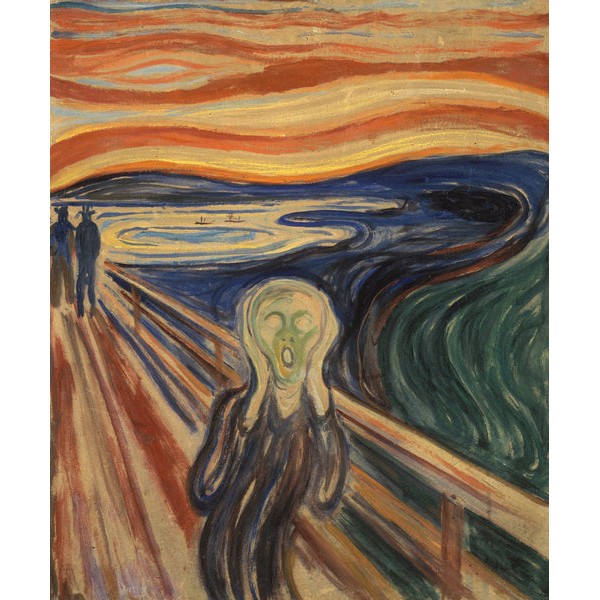 The Scream by Edvard Munch (50 Piece Mini Wooden Jigsaw Puzzle) UK