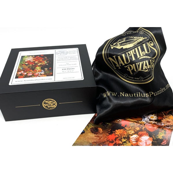 Vase with Poppies, Cornflowers, Peonies and Chrysanthemums by Van Gogh (120 Piece Wooden Jigsaw Puzzle) UK