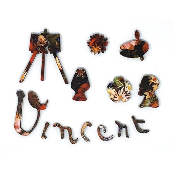 Vase with Poppies, Cornflowers, Peonies and Chrysanthemums by Van Gogh (120 Piece Wooden Jigsaw Puzzle) UK