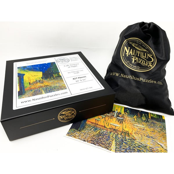 Cafe Terrace at Night by van Gogh (427 Piece Wooden Jigsaw Puzzle) UK