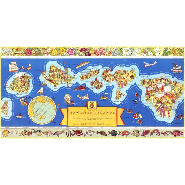 Map of Hawaii (471 Piece Wooden Jigsaw Puzzle) UK