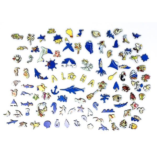 Map of Hawaii (471 Piece Wooden Jigsaw Puzzle) UK