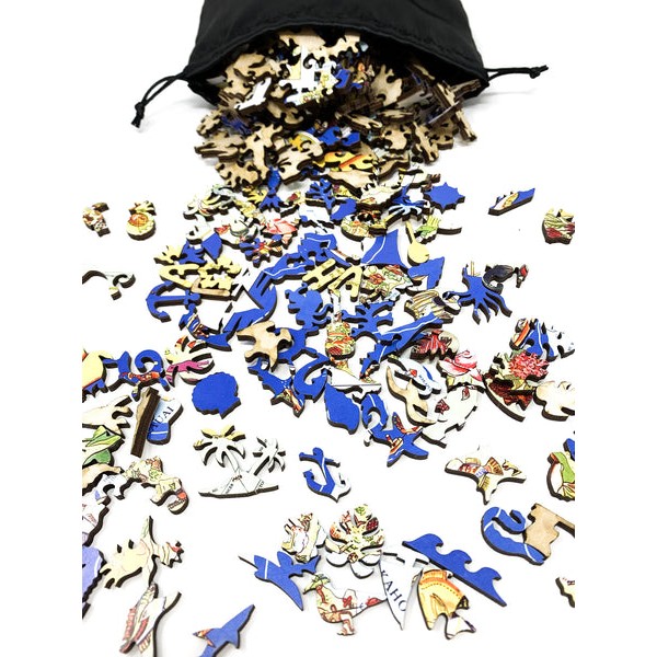 Map of Hawaii (471 Piece Wooden Jigsaw Puzzle) UK