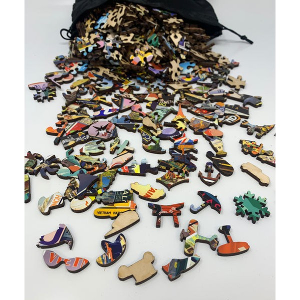 Vintage Travel Posters (502 Piece Wooden Jigsaw Puzzle) UK