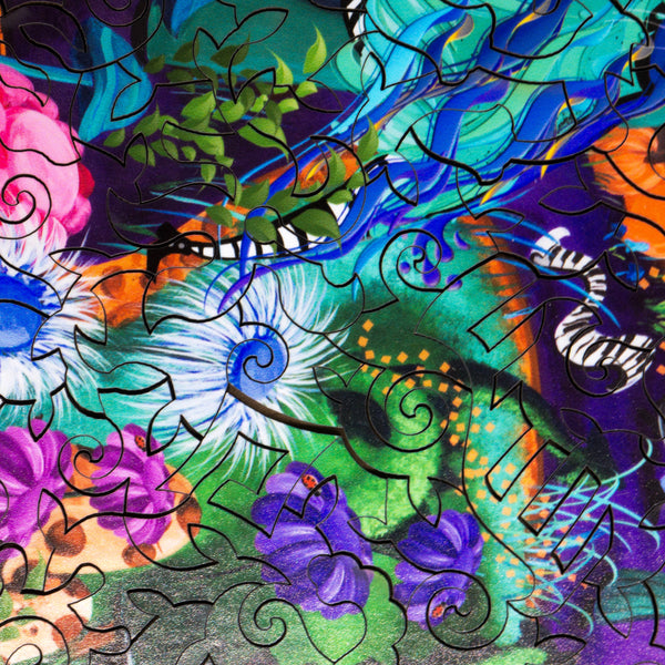 Wonderland Garden Party (530 Piece Wooden Jigsaw Puzzle) UK