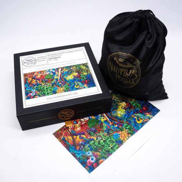 Wonderland Garden Party (530 Piece Wooden Jigsaw Puzzle) UK