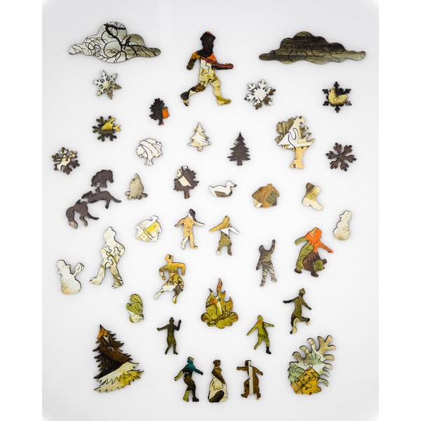 Winter by Pieter Brueghel the Younger (514 Piece Wooden Jigsaw Puzzle) UK