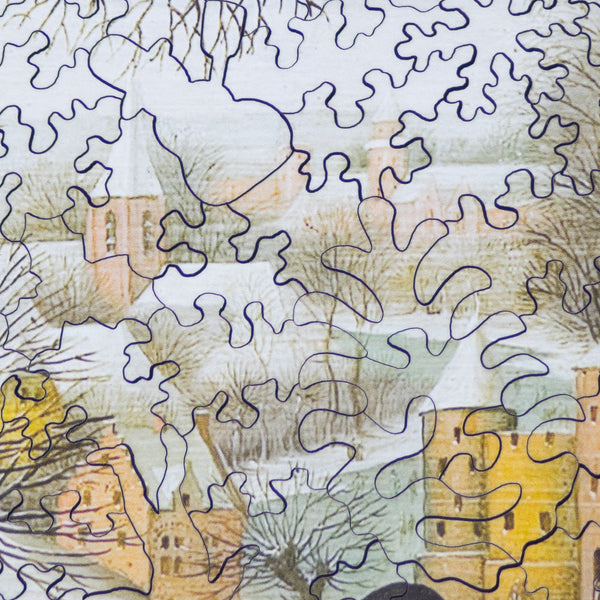 Winter by Pieter Brueghel the Younger (514 Piece Wooden Jigsaw Puzzle) UK