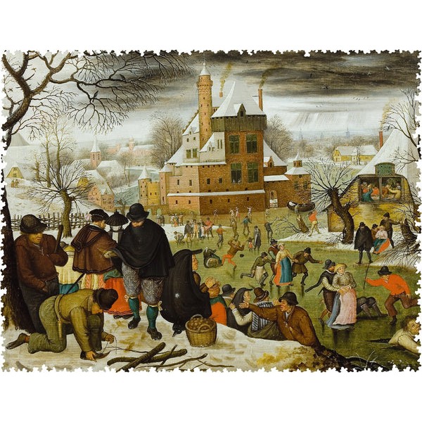 Winter by Pieter Brueghel the Younger (514 Piece Wooden Jigsaw Puzzle) UK