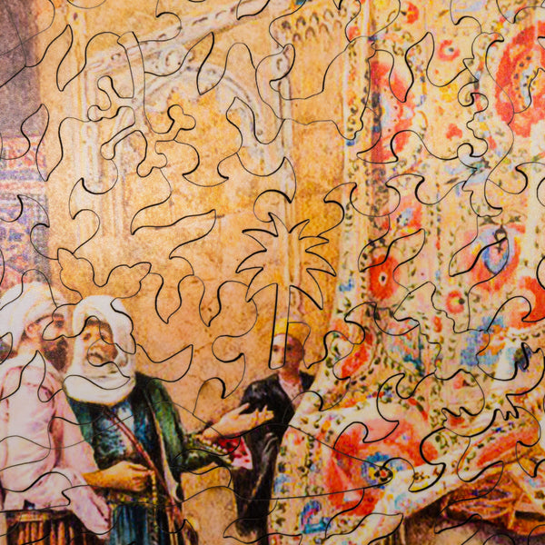 A Carpet Seller, Cairo - 575 Piece Wooden Jigsaw Puzzle UK