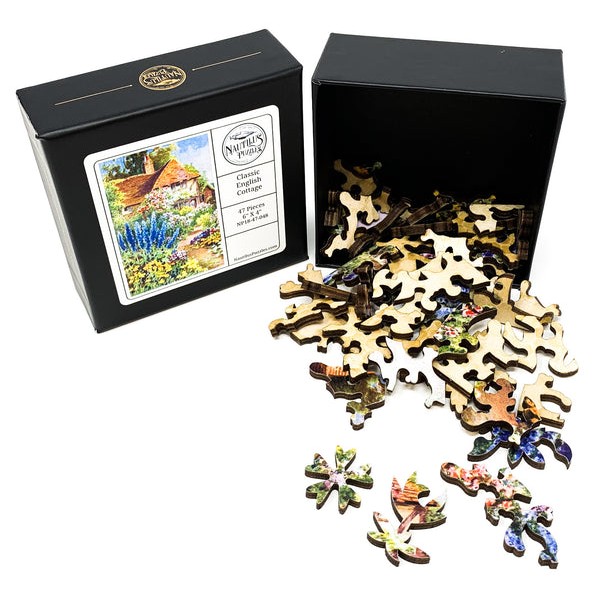 Classic English Cottage (47 Piece Mini Wooden Jigsaw Puzzle) UK