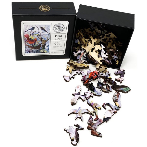 Field Birds (50 Piece Mini Wooden Jigsaw Puzzle) UK