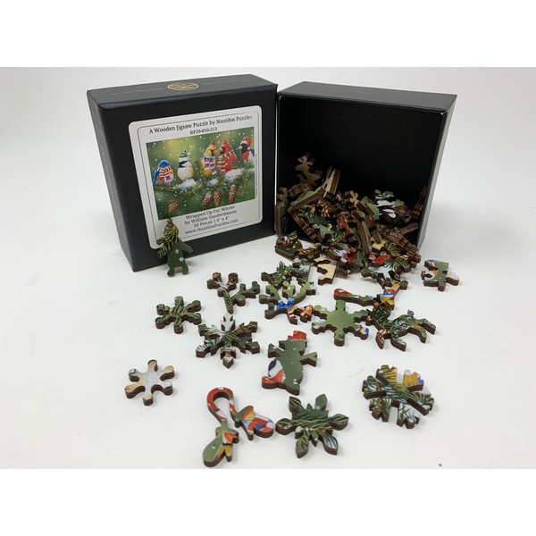 Wrapped Up For Winter (50 Piece Mini Winter Wooden Jigsaw Puzzle) UK