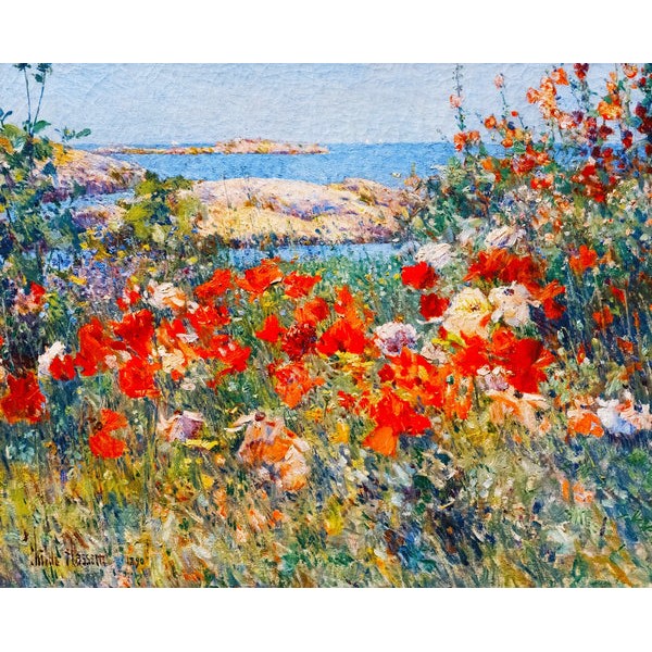 Poppies, Isles of Shoals, Maine by Childe Hassam (380 Piece Wooden Jigsaw Puzzle) UK