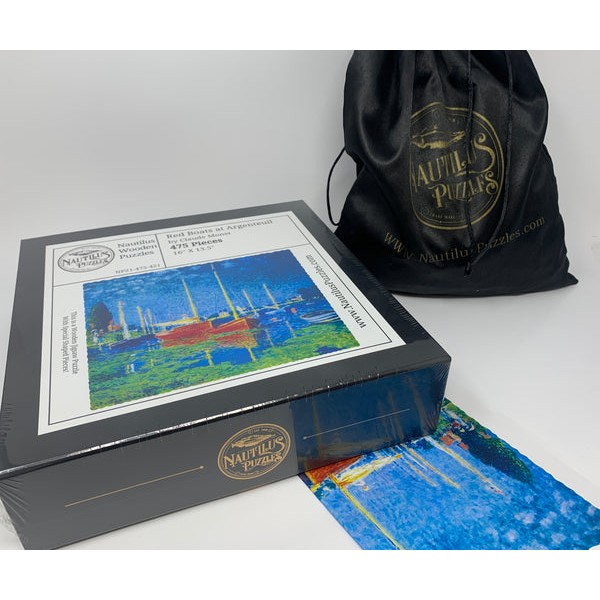 Red Boats at Argenteuil by Claude Monet (475 Piece Wooden Jigsaw Puzzle) UK