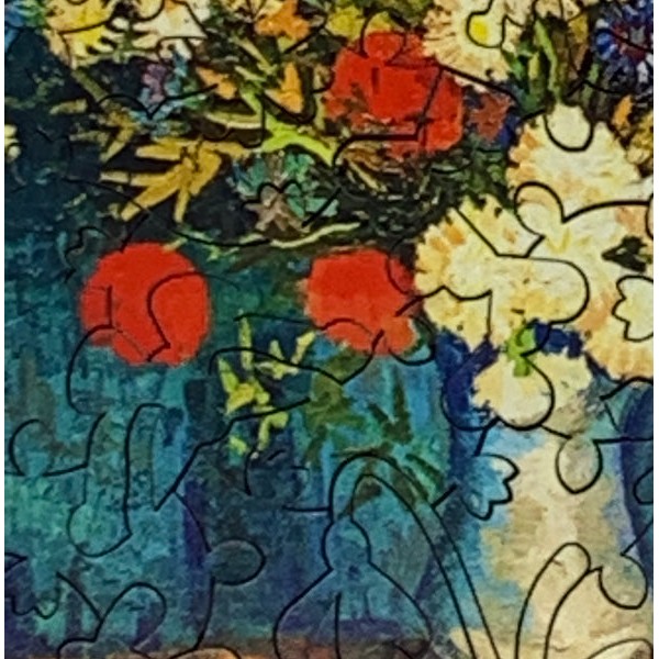 Vase With Summer Flowers (50 Piece Mini Wooden Jigsaw Puzzle) UK