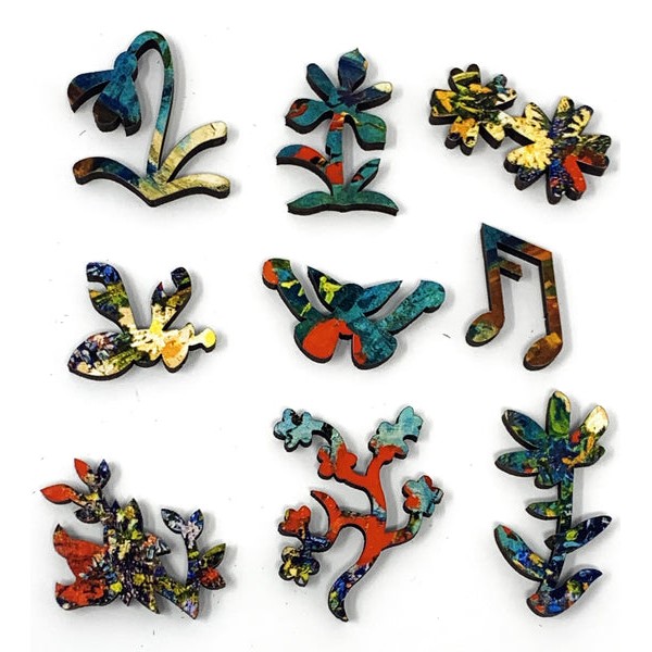 Vase With Summer Flowers (50 Piece Mini Wooden Jigsaw Puzzle) UK