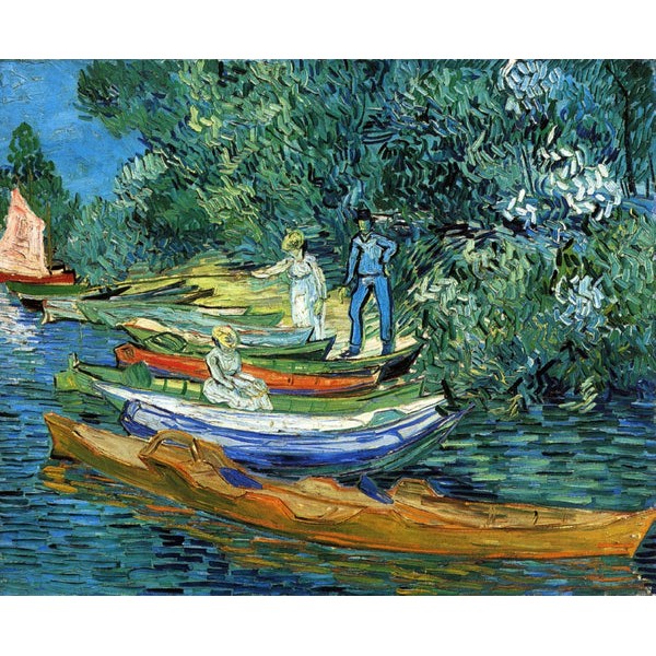 Rowing Boats on the Banks of the Oise by Vincent Van Gogh (434 Piece Wooden Jigsaw Puzzle) UK