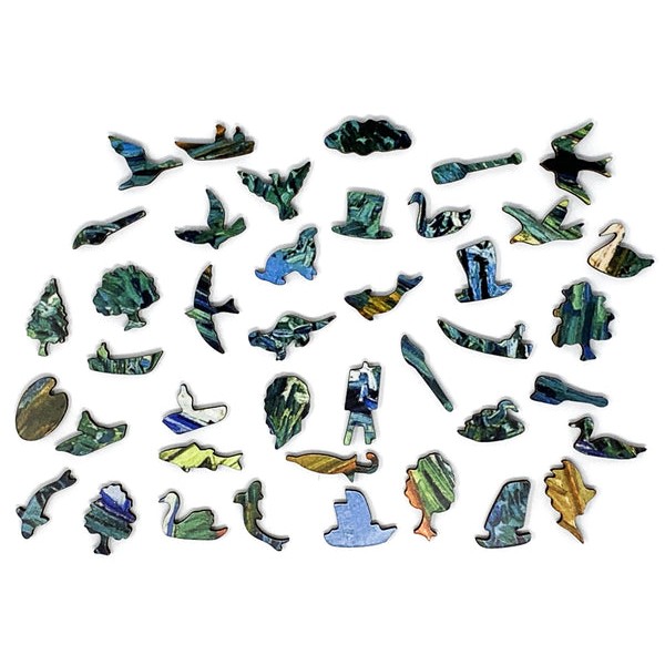 Rowing Boats on the Banks of the Oise by Vincent Van Gogh (434 Piece Wooden Jigsaw Puzzle) UK