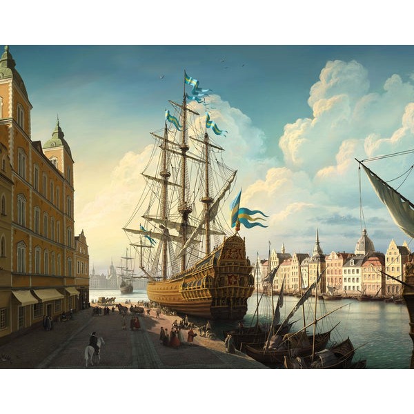 The Vasa In Stockholm Harbor (425 Pieces) by Olga Antonenko, Wooden Jigsaw Puzzle UK