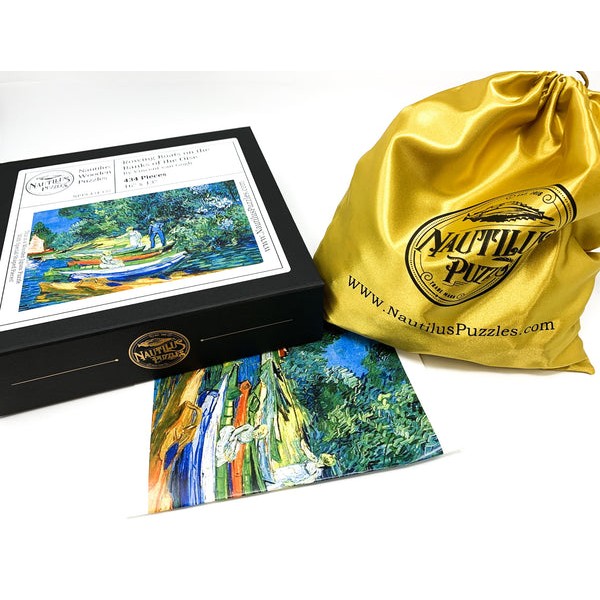 Rowing Boats on the Banks of the Oise by Vincent Van Gogh (434 Piece Wooden Jigsaw Puzzle) UK