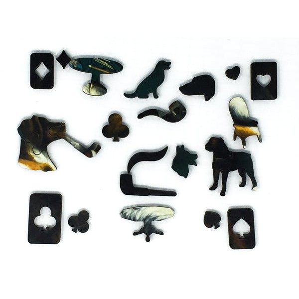 Poker Game, 1894 (426 Piece Wooden Jigsaw Puzzle) UK