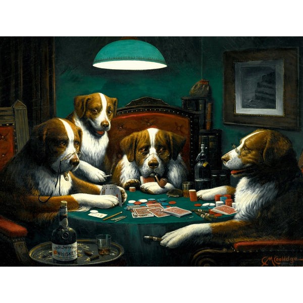 Poker Game, 1894 (426 Piece Wooden Jigsaw Puzzle) UK
