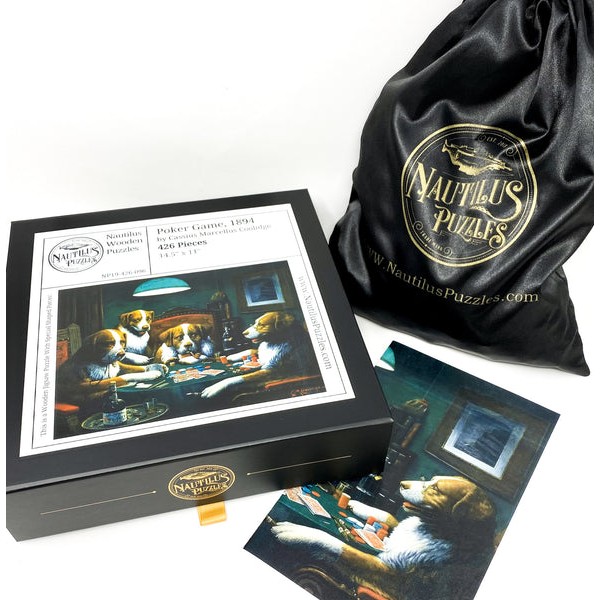 Poker Game, 1894 (426 Piece Wooden Jigsaw Puzzle) UK