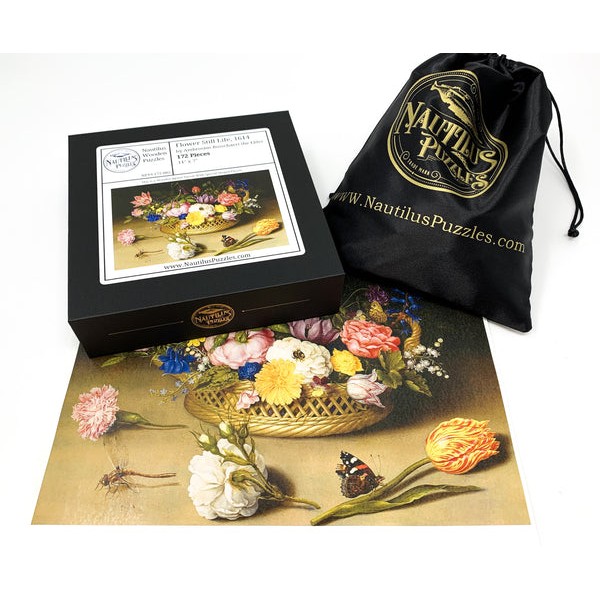 Flower Still Life, 1614 by Ambrosius Bosschaert the Elder (171 Piece Wooden Jigsaw Puzzle) UK