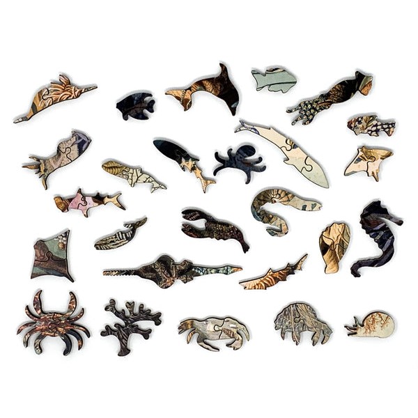 Ocean Life by James M. Sommerville (475 Piece Ocean Wooden Jigsaw Puzzle) UK