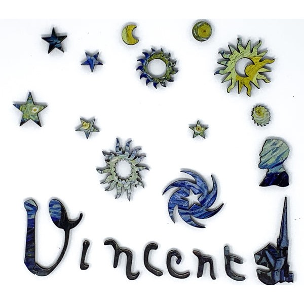 Starry Night by Vincent Van Gogh (211 Piece Wooden Jigsaw Puzzle) UK