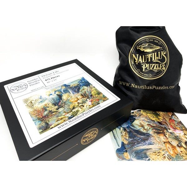 Ocean Life by James M. Sommerville (475 Piece Ocean Wooden Jigsaw Puzzle) UK