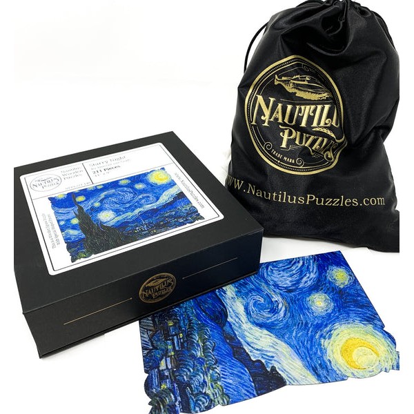 Starry Night by Vincent Van Gogh (211 Piece Wooden Jigsaw Puzzle) UK