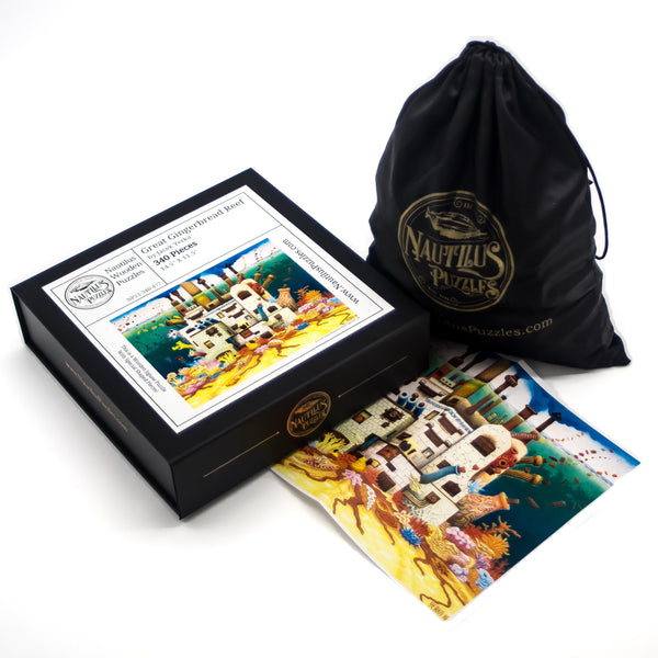 Great Gingerbread Reef (340 Piece Wooden Jigsaw Puzzle for Adults) UK