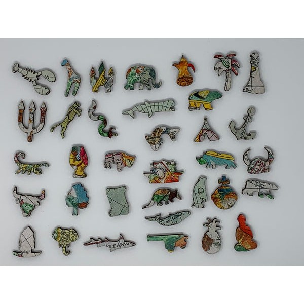 World Map, 1594 (555 Piece Wooden Jigsaw Puzzle) UK