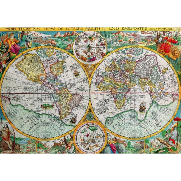 World Map, 1594 (555 Piece Wooden Jigsaw Puzzle) UK
