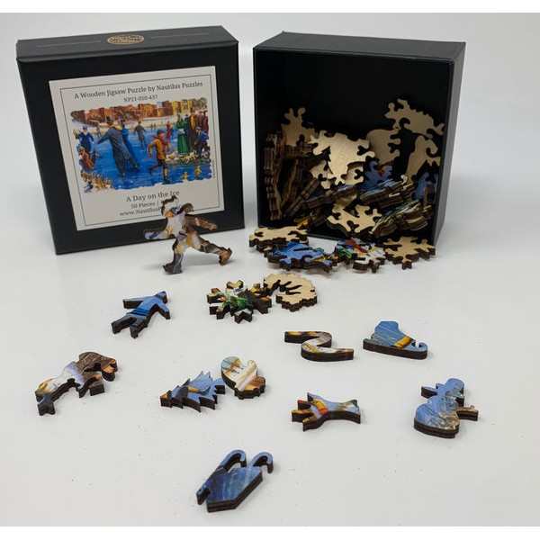 A Day on the Ice (50 Piece Mini Wooden Jigsaw Puzzle) UK