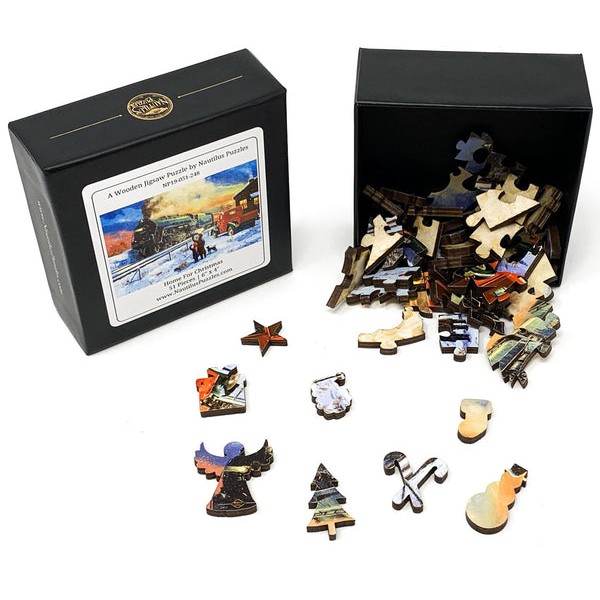 Home For Christmas (51 Piece Mini Christmas Wooden Jigsaw Puzzle) UK