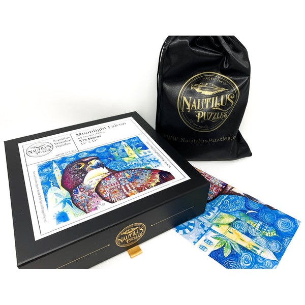 Moonlight Falcon (373 Piece Wooden Jigsaw Puzzle) UK