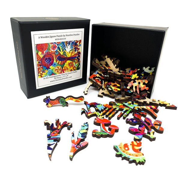 In The Pomegranate Tree (50 Piece Mini Wooden Jigsaw Puzzle) UK