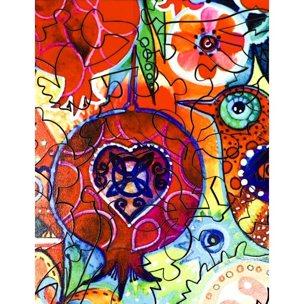 In The Pomegranate Tree (50 Piece Mini Wooden Jigsaw Puzzle) UK