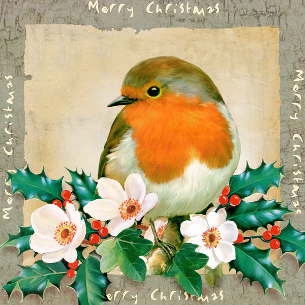 Holiday Robin (50 Piece Mini Christmas Wooden Jigsaw Puzzle) UK