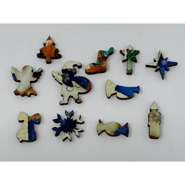 Holly Jolly Reindeer (50 Piece Mini Christmas Wooden Jigsaw Puzzle) UK