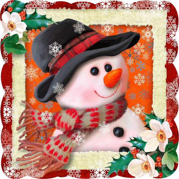 Holly Jolly Snowman (50 Piece Mini Wooden Jigsaw Puzzle) UK
