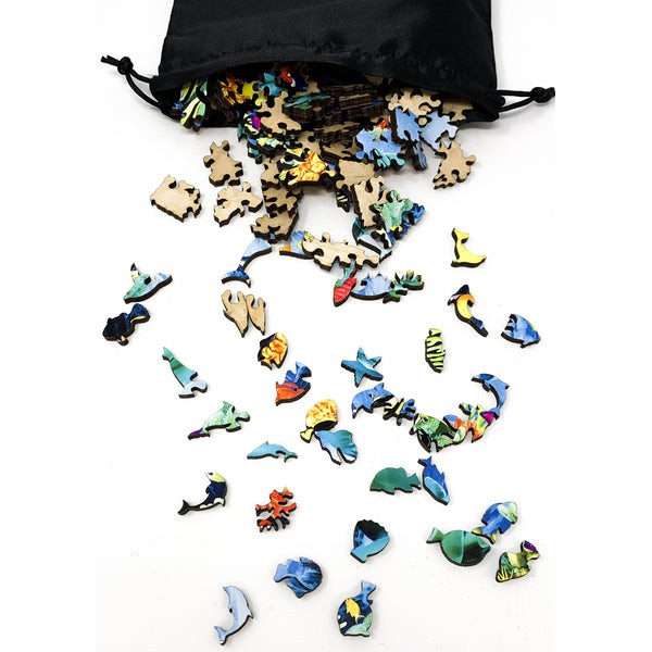 Dolphins At Play (139 Piece Wooden Jigsaw Puzzle) UK