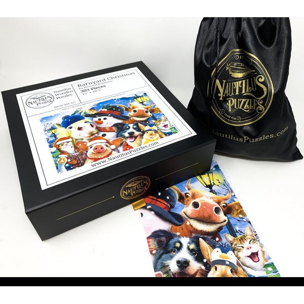 Barnyard Christmas (303 Piece Christmas Wooden Jigsaw Puzzle) UK