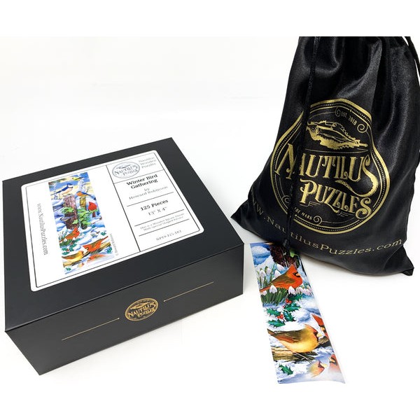 Winter Bird Gathering (125 Piece Wooden Jigsaw Puzzle) UK