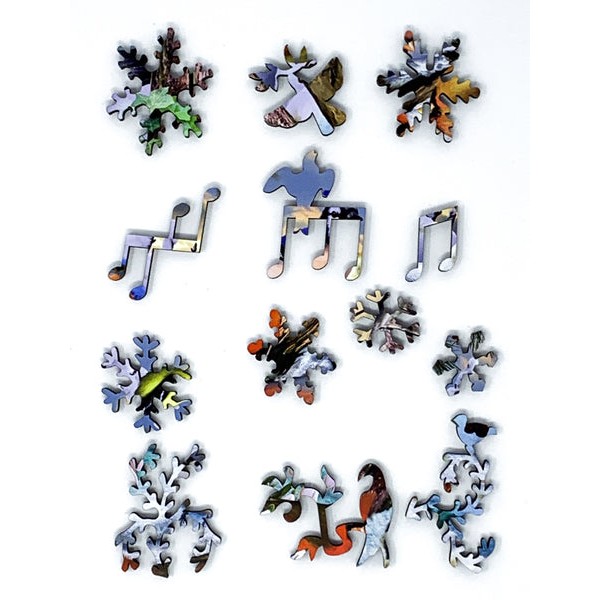 Winter Bird Gathering (125 Piece Wooden Jigsaw Puzzle) UK