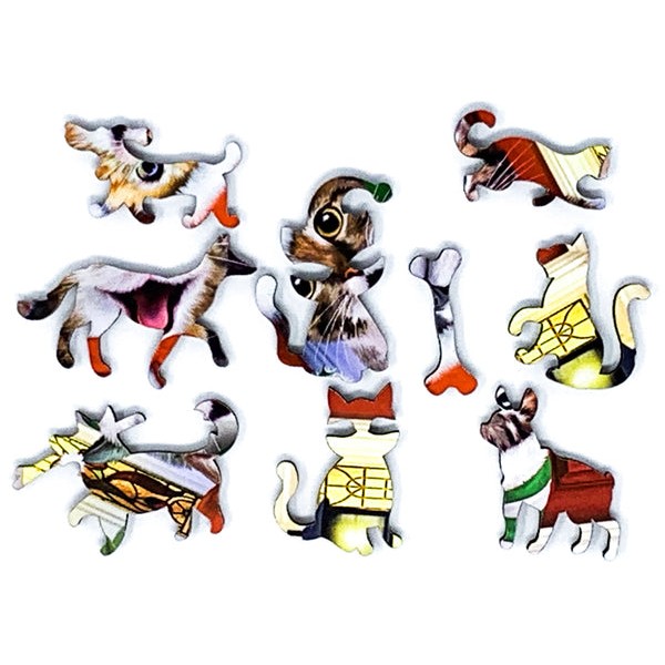 Crazy Christmas Cats (55 Piece Mini Christmas Wooden Jigsaw Puzzle) UK